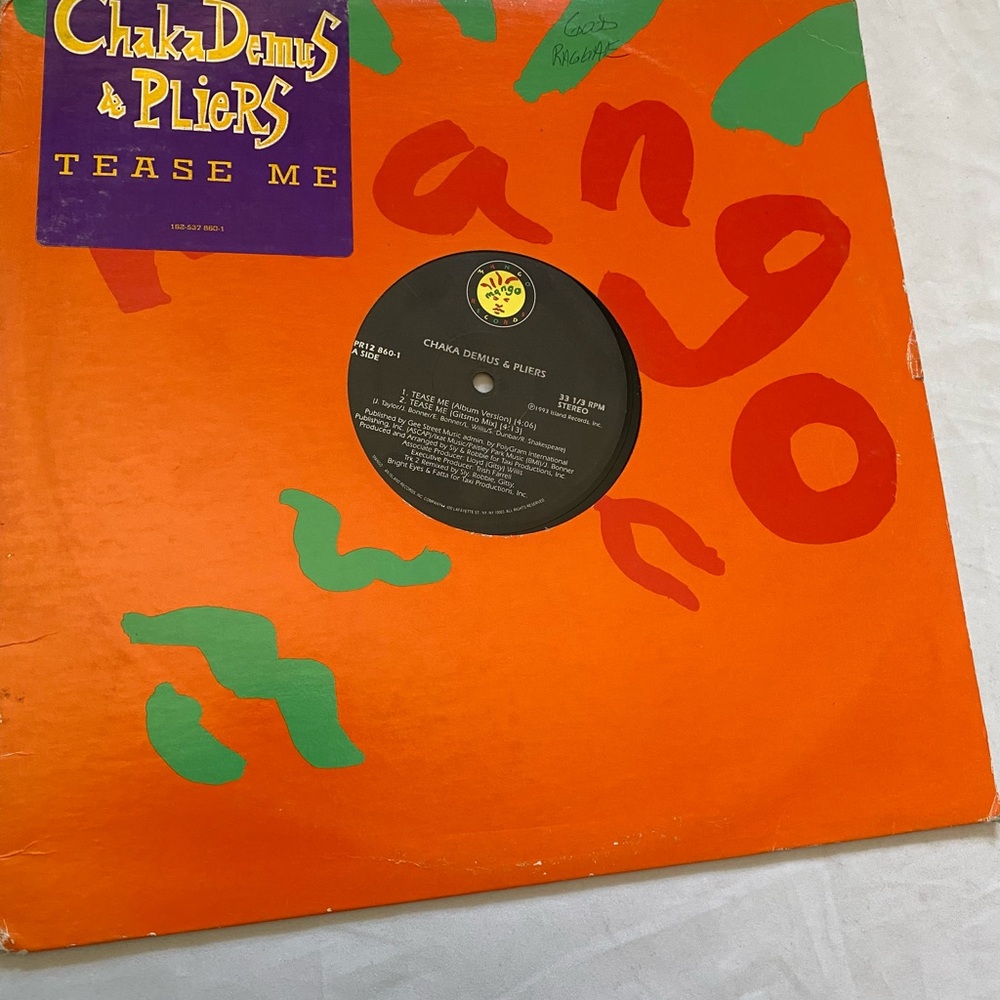 Chaka Demus & Pliers Vinyl Record vintage reggae record Sean Paul Shabba ranks